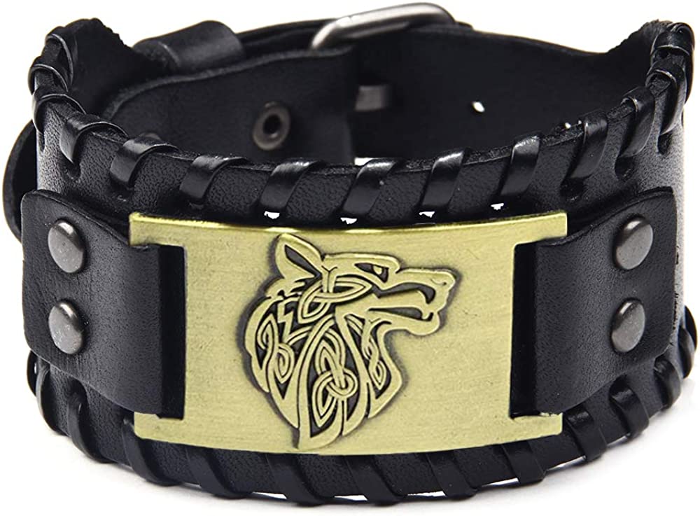 TURTLEDOVE Viking Bracelet Wolf Fenrir - Vintage Nordic Scandinavian Talisman - Gothic Bracelet for Celtic Pagan - Image 4